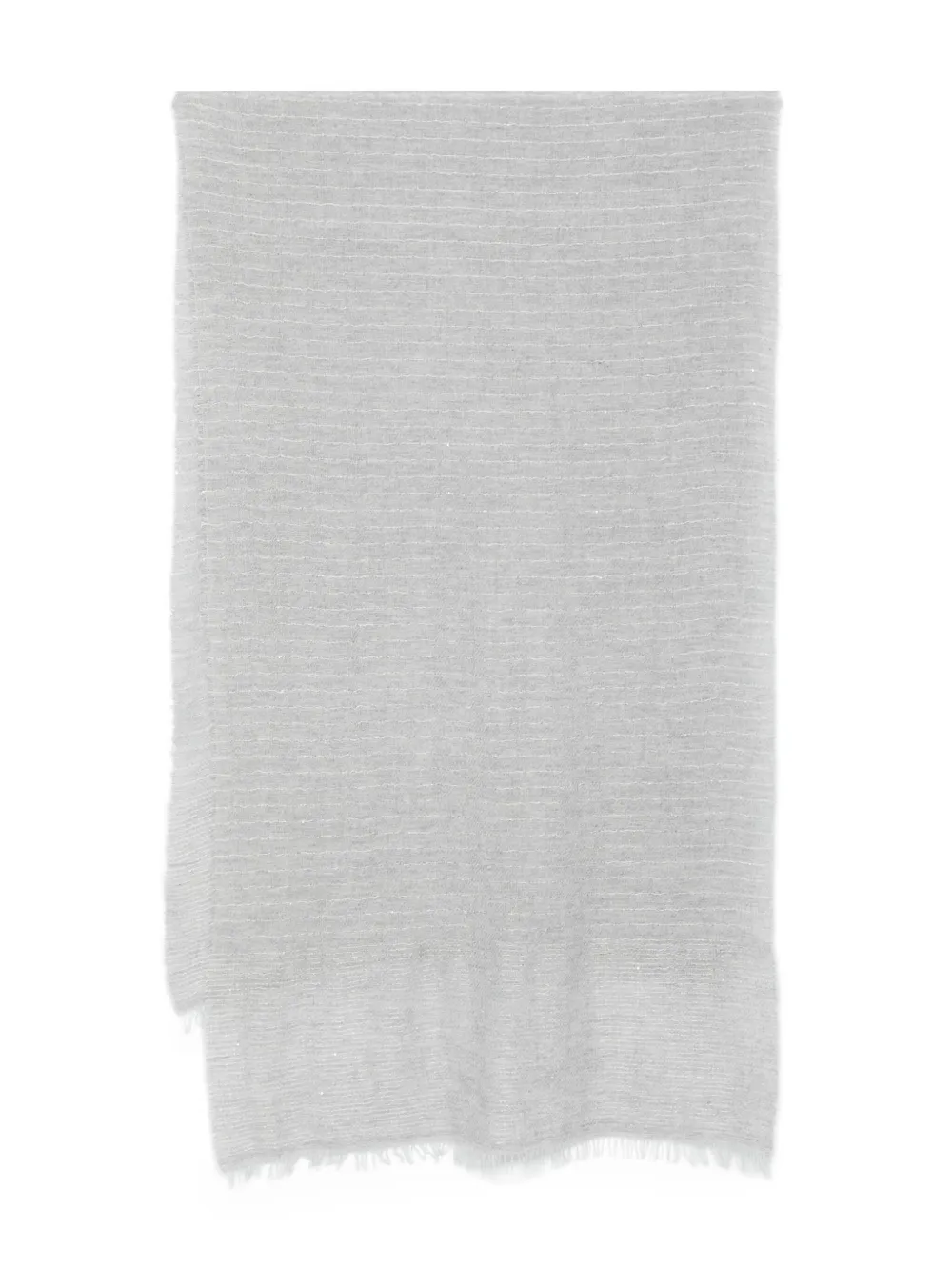Antonelli metallic-striped scarf - グレー Antonelli metallic-striped scarf - グレー