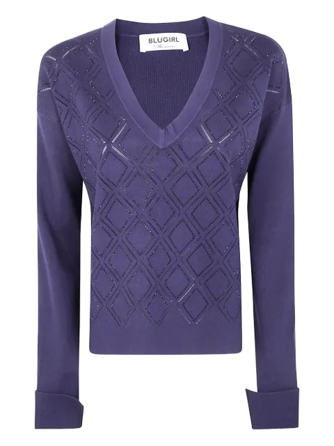 Blugirl  embellished v-neck sweater