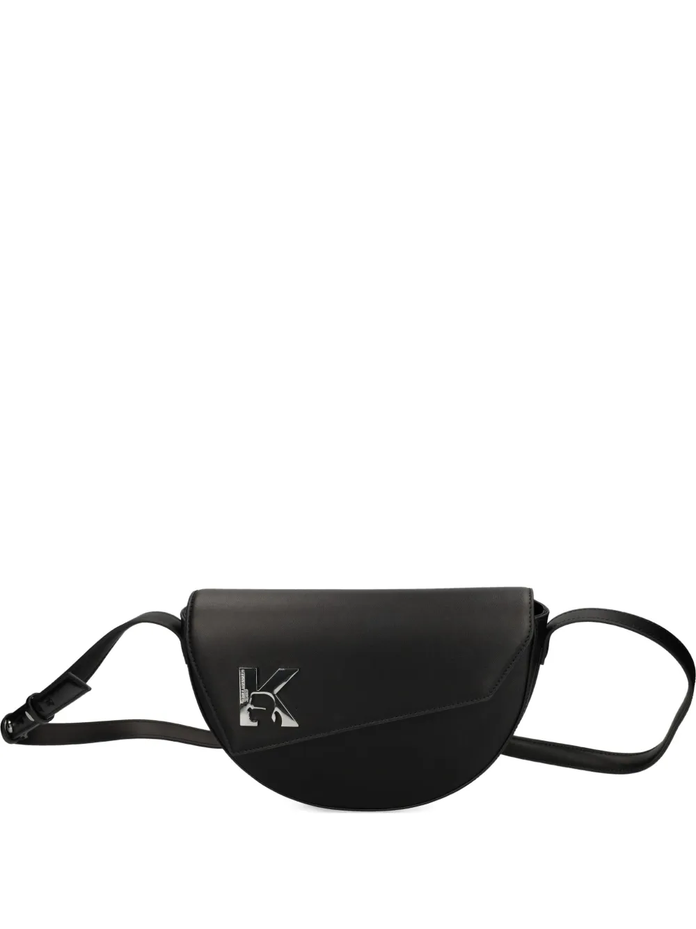 logo-plaque half-moon bag