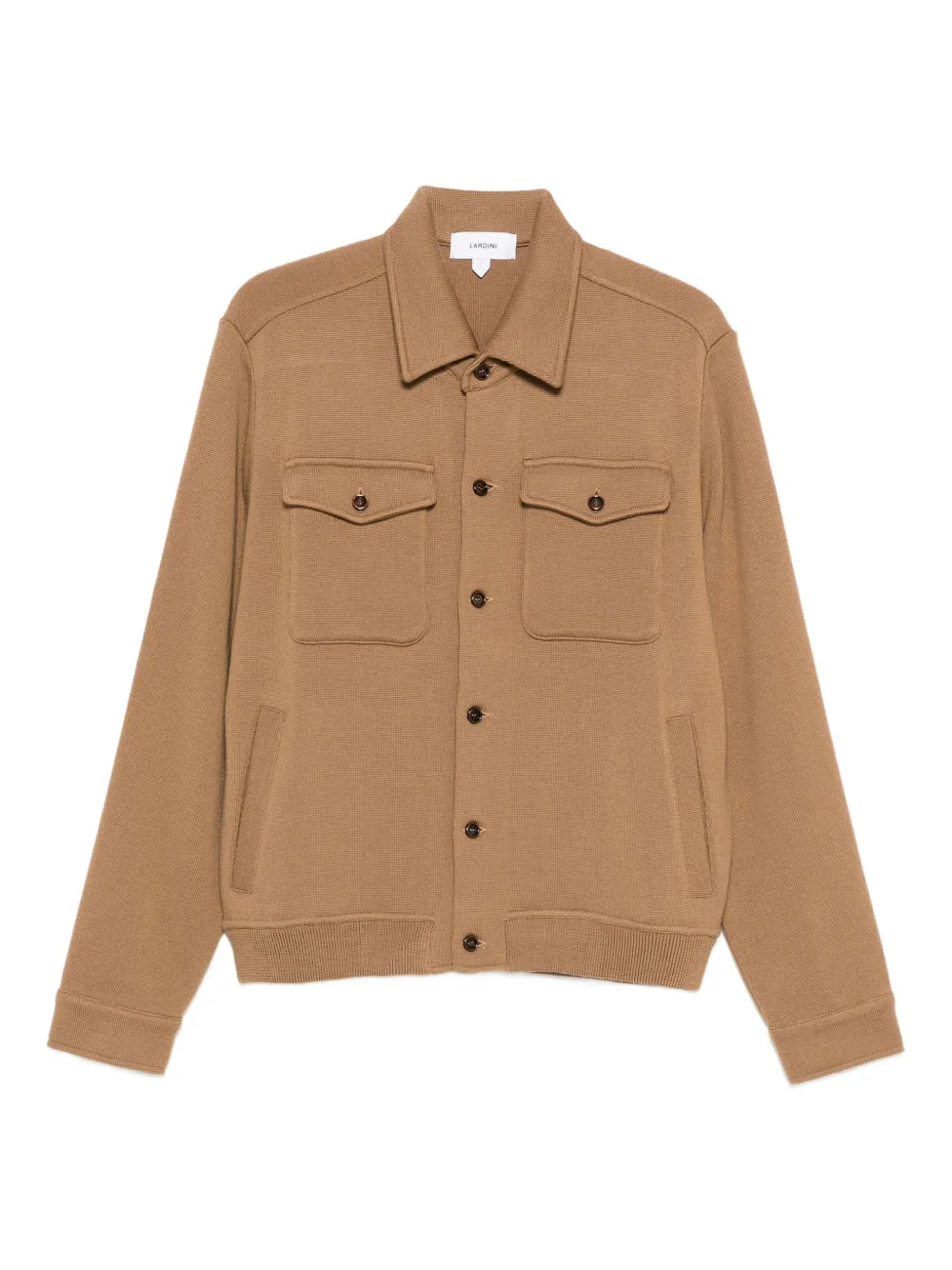 buttoned flap-pocket jacket