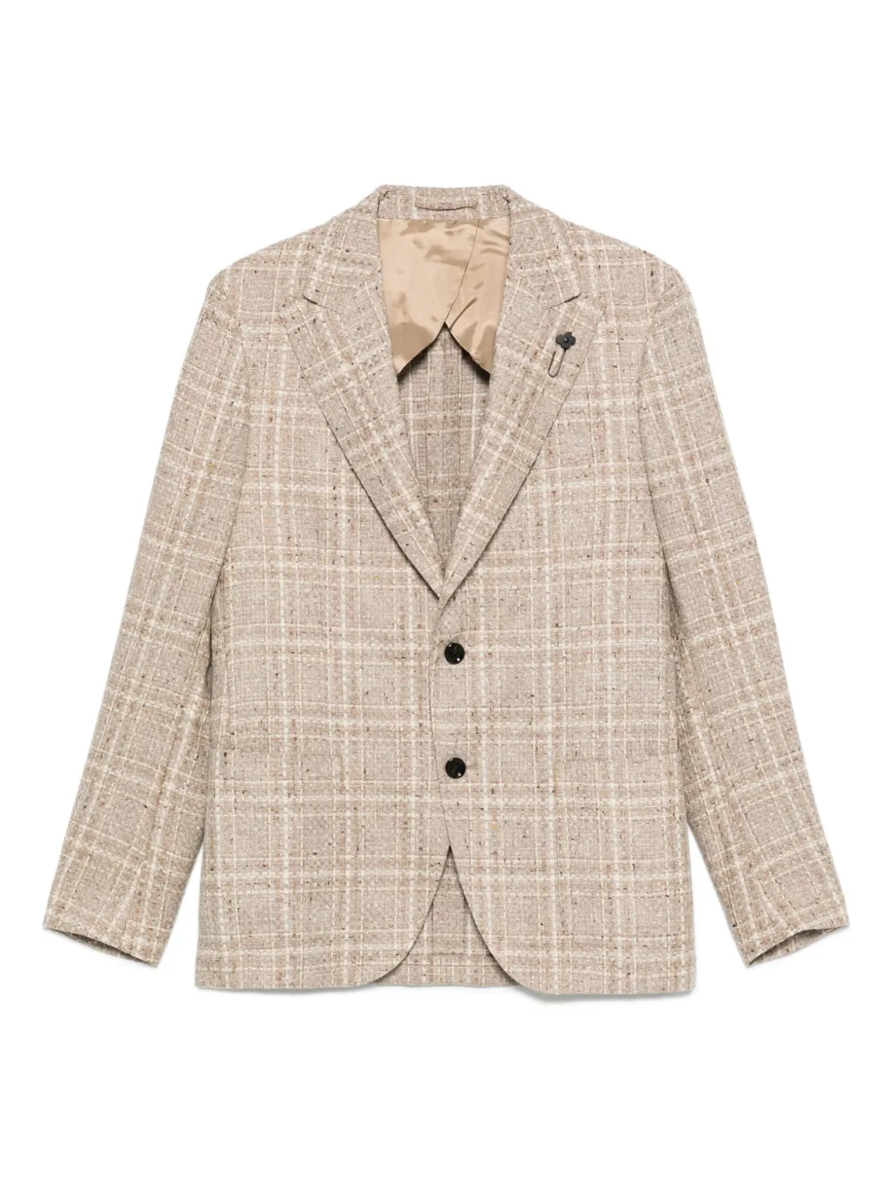 Lardini checked two-button jacket - Toni neutri