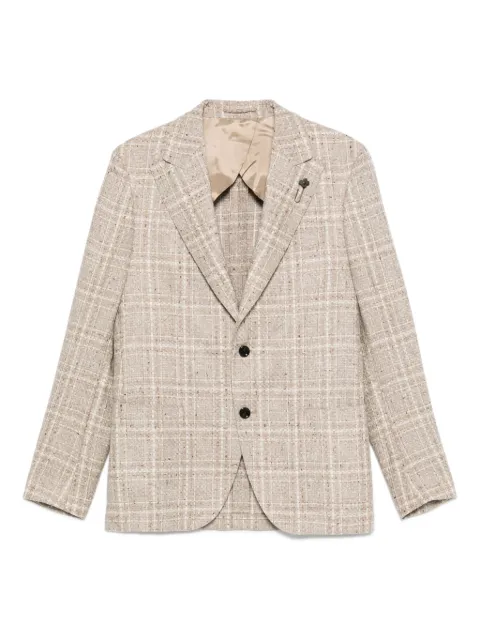 Lardini checked two-button jacket