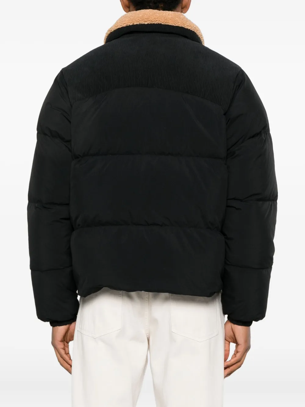 Pyrenex Fiery jack met ribfluwelen kraag Zwart