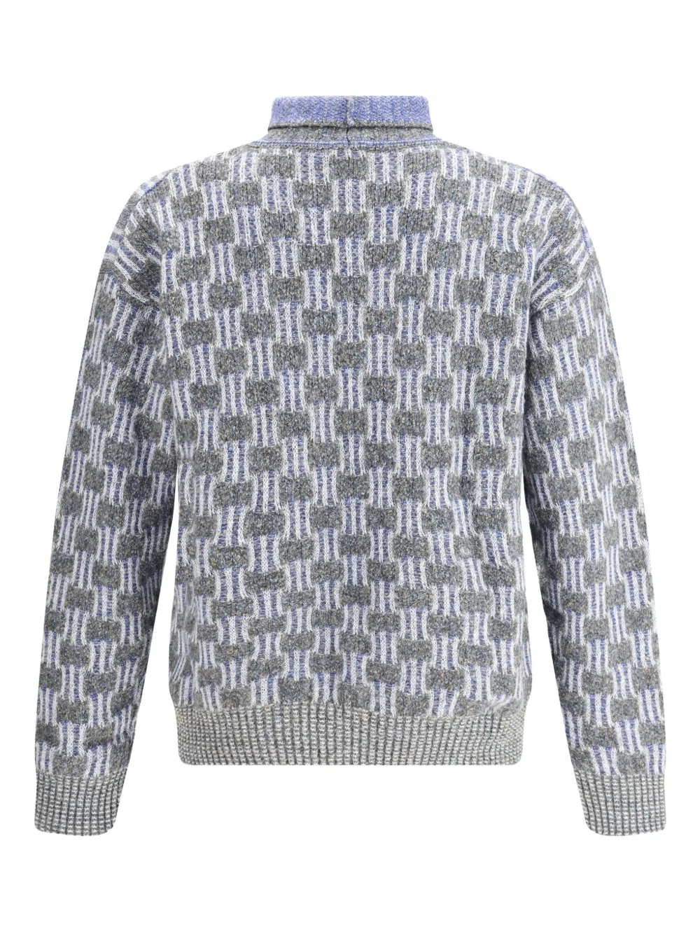 Giorgio Armani Men Graphic Pattern Turtleneck Sweater In Multi