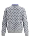 Giorgio Armani geometric-pattern turtleneck sweater - Grey