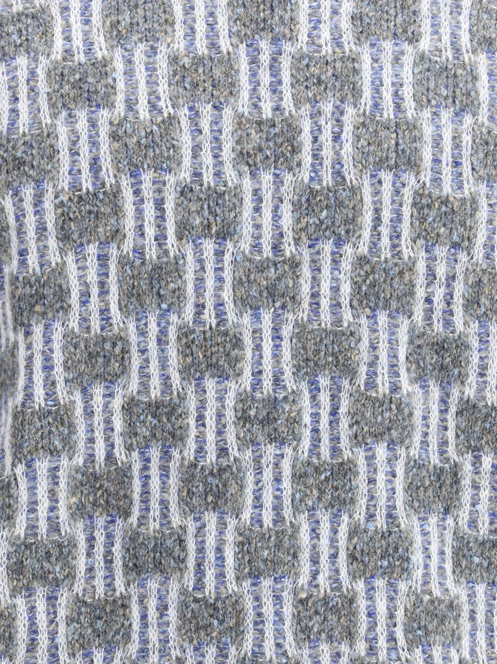 Giorgio Armani geometric-pattern turtleneck sweater - Grijs