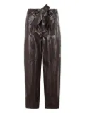 Federica Tosi bow-detail carrot trousers - Brown