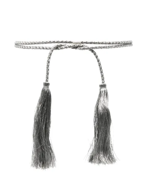 Forte Forte crystal-embellished tassel belt
