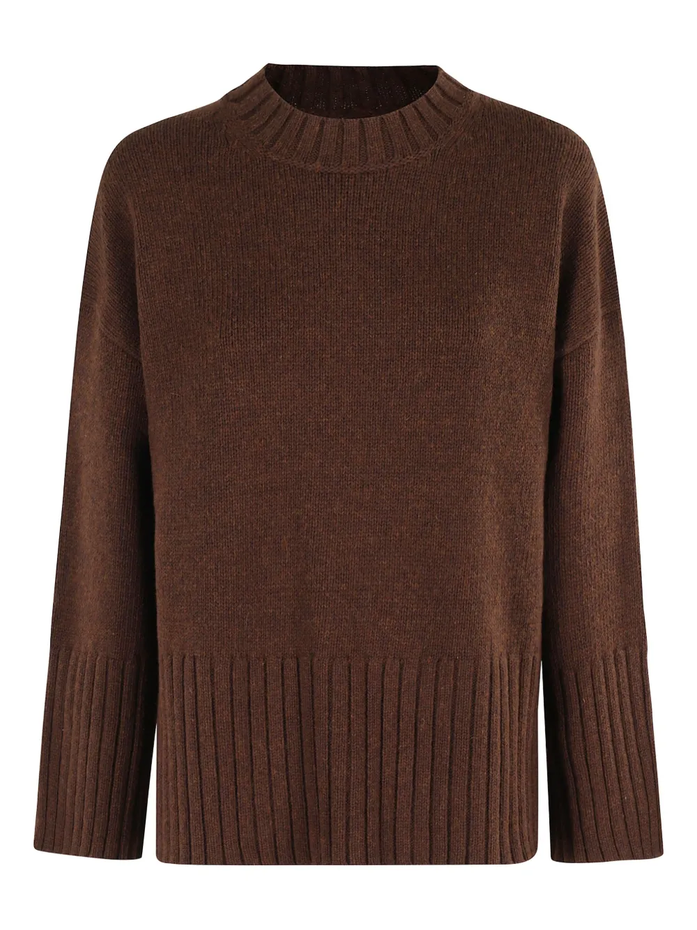 ribbed-knit crew-neck sweater