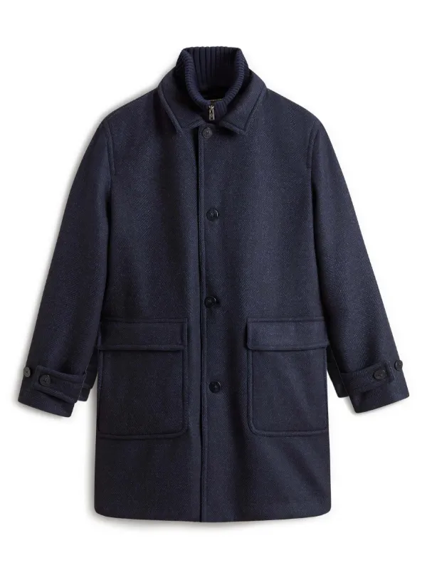 Woolrich ヘリンボーン コート | ブルー | FARFETCH JP