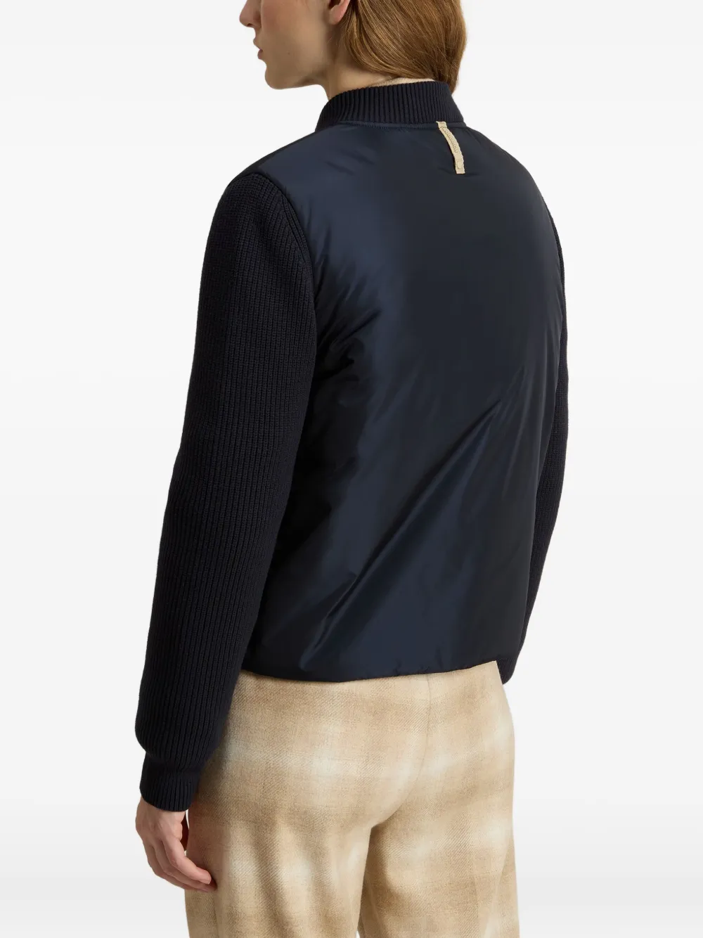 Woolrich Gewatteerd bomberjack met gebreide mouwen Blauw