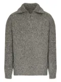 Maison Margiela speckled half-zip sweater - Grey