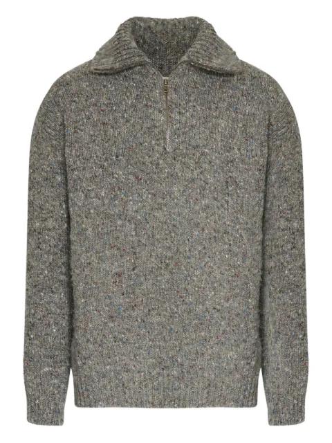 Maison Margiela speckled half-zip sweater