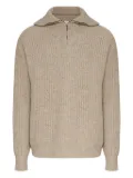 Maison Margiela ribbed half-zip sweater - Neutrals