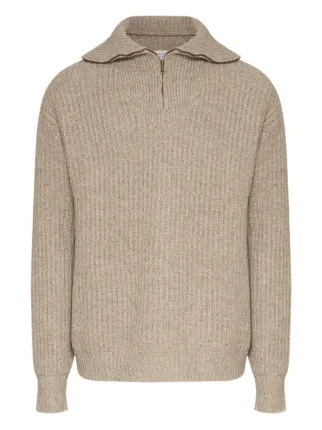 Maison Margiela ハーフジップ セーター | ニュートラル Maison Margiela ハーフジップ セーター | ニュートラル