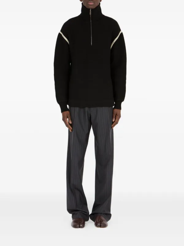 Maison Margiela ハーフジップ セーター | ブラック | FARFETCH JP