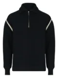 Maison Margiela half-zip elbow-patch sweater - Black