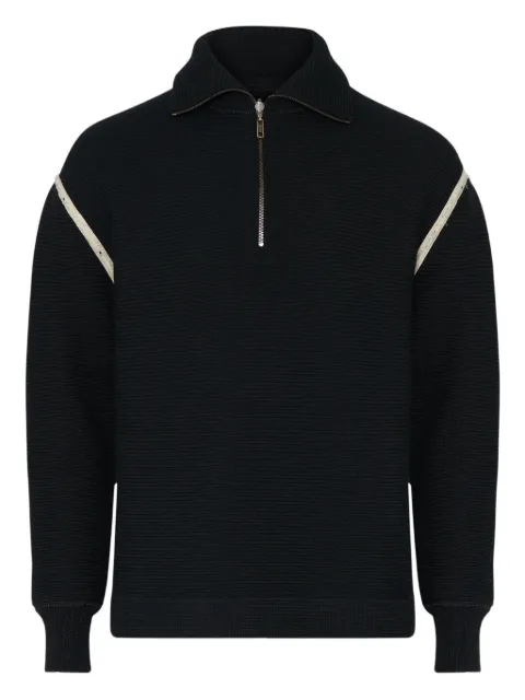 Maison Margiela half-zip elbow-patch sweater
