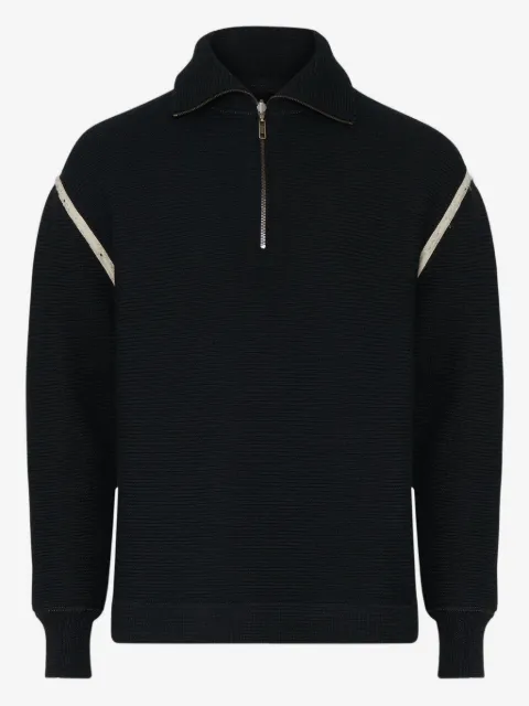 Maison Margiela Half-Zip-Pullover mit Ellenbogen-Patch