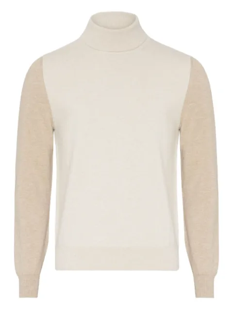 Maison Margiela suéter con cuello de tortuga y diseño de dos tonos