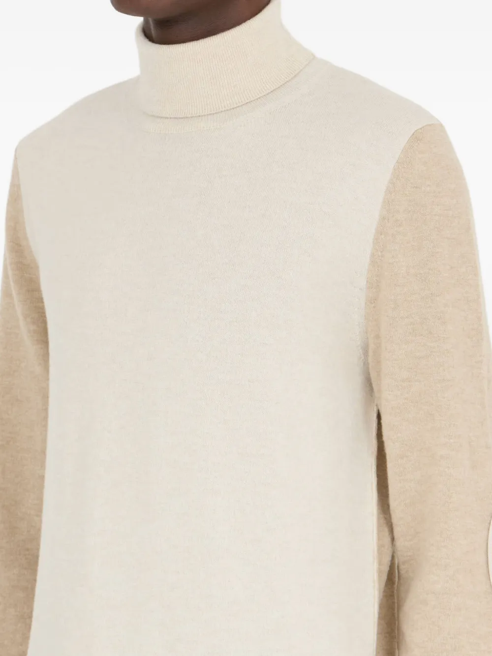 Maison Margiela Tweekleurige coltrui Beige