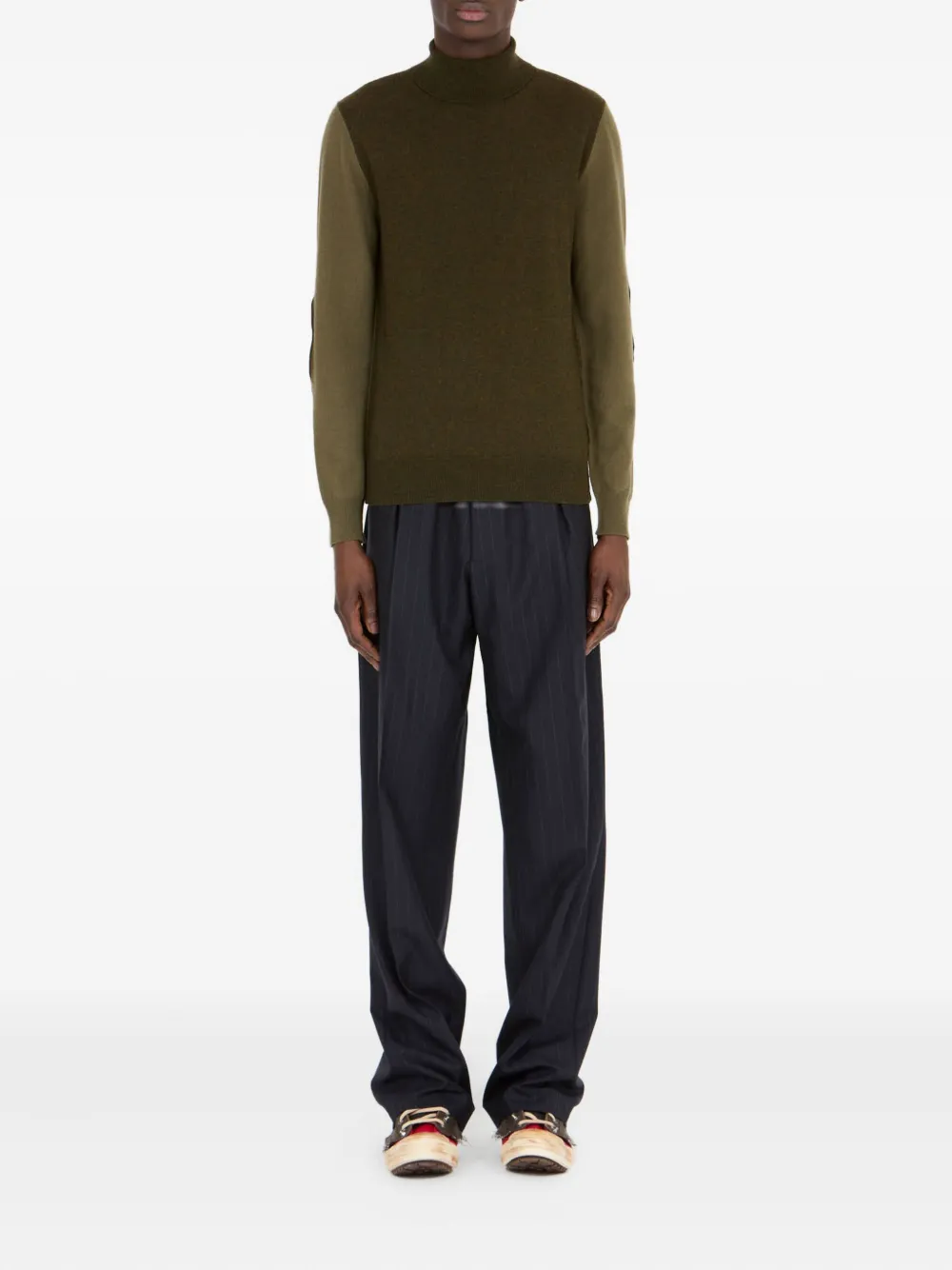 Maison Margiela Geribbelde coltrui - Groen