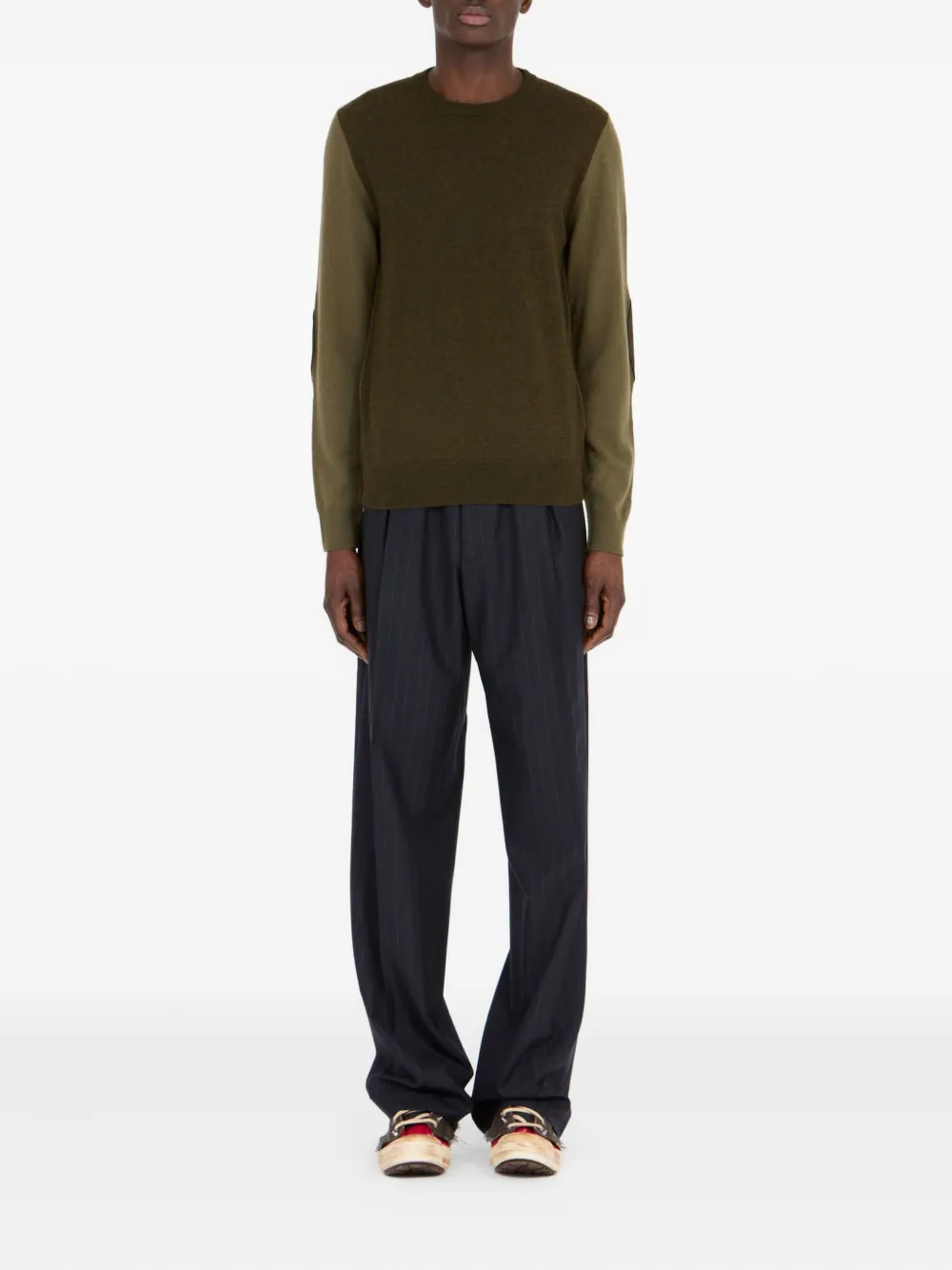 Maison Margiela エルボーパッチ セーター - グリーン Maison Margiela エルボーパッチ セーター - グリーン