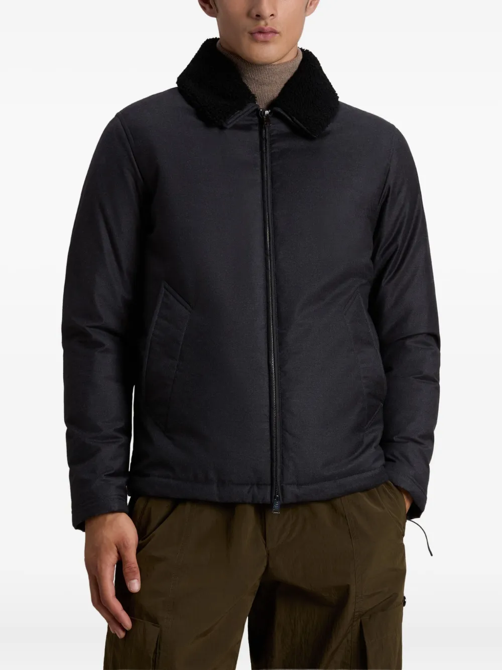 Woolrich Gewatteerd jack met sherpa kraag Grijs