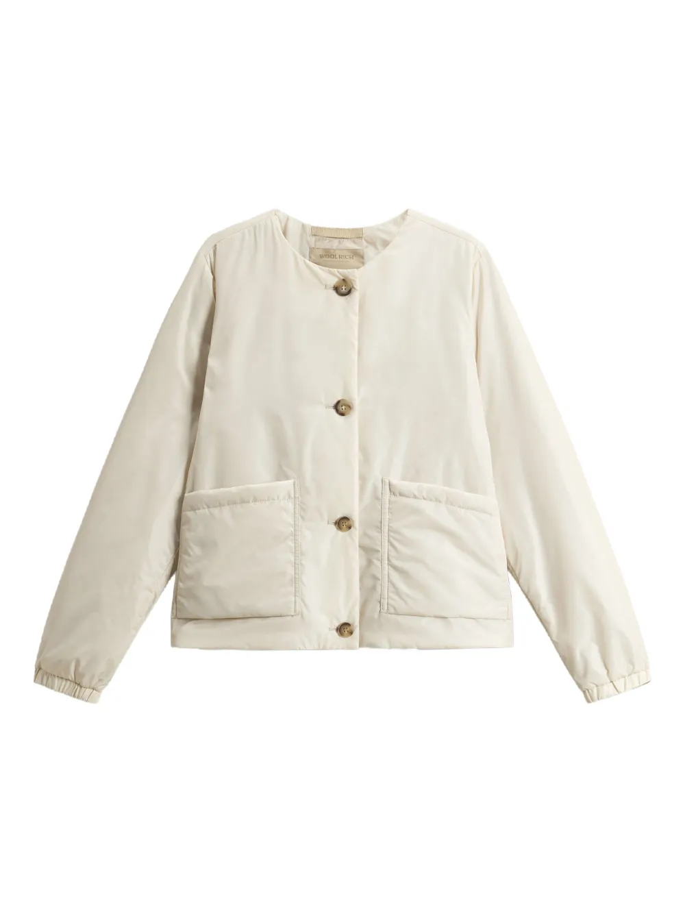 Woolrich button-fastening patch-pocket jacket Beige