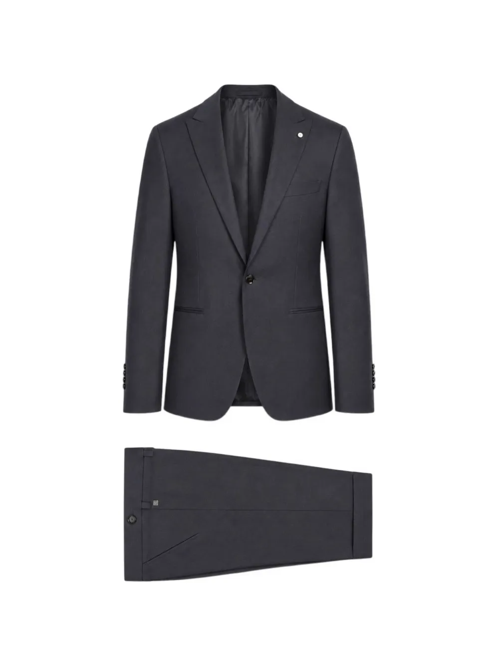 LUIGI BIANCHI MANTOVA single-breasted notch-lapel suit - Nero