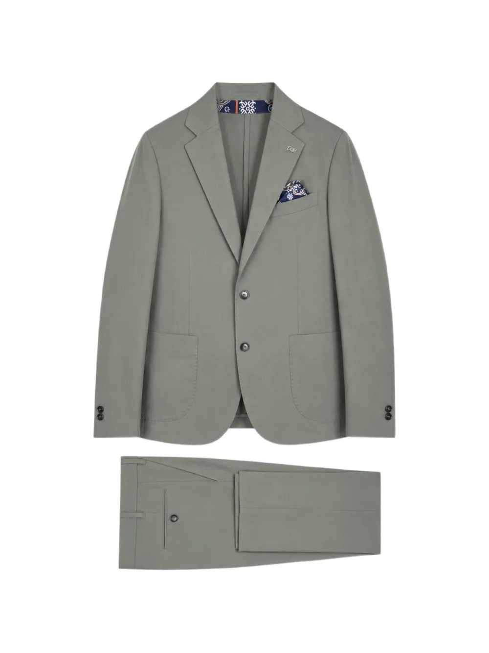 BOB single-breasted notched-lapel suit - Verde