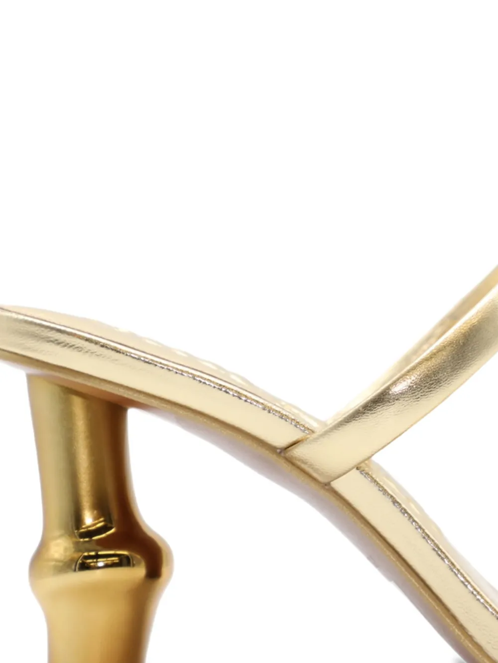 Cult Gaia 80mm double-strap sculpted-heel sandals Gold