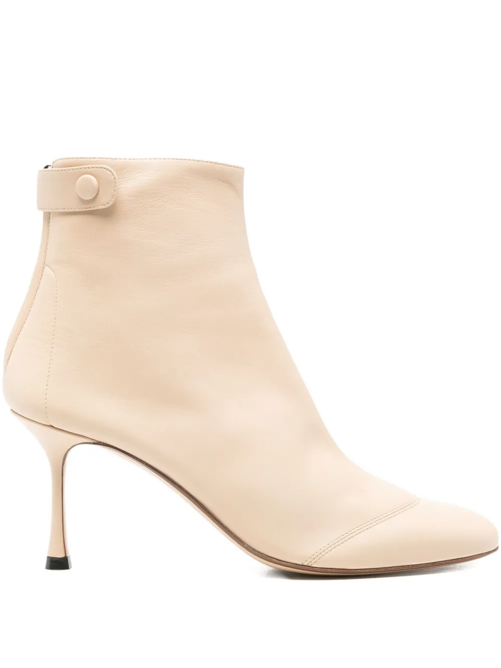 Francesco Russo Leren laarzen Beige