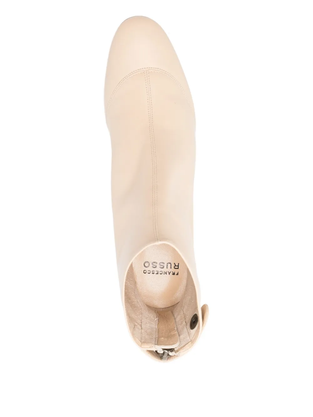 Francesco Russo Leren laarzen Beige