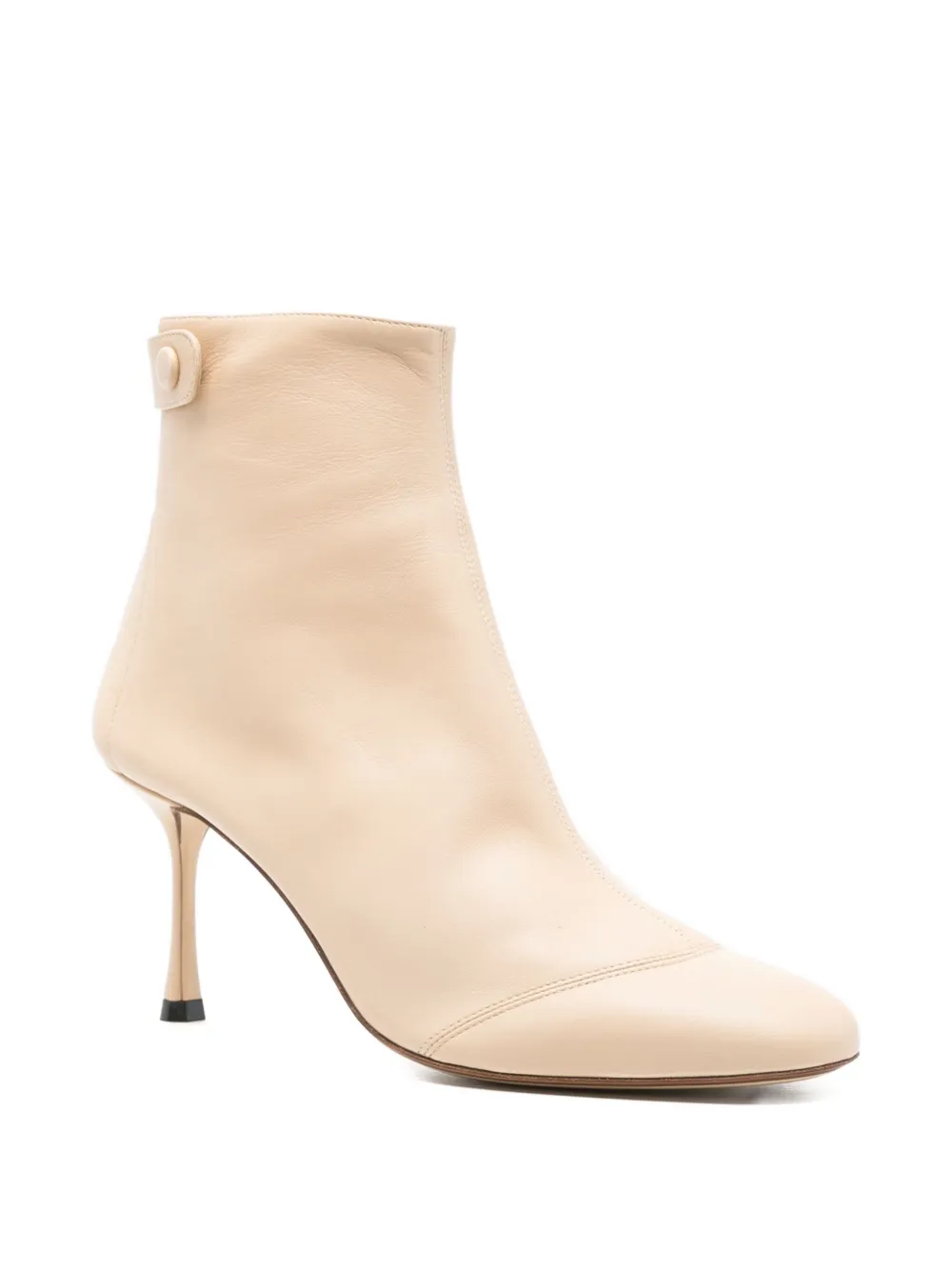 Francesco Russo Leren laarzen Beige