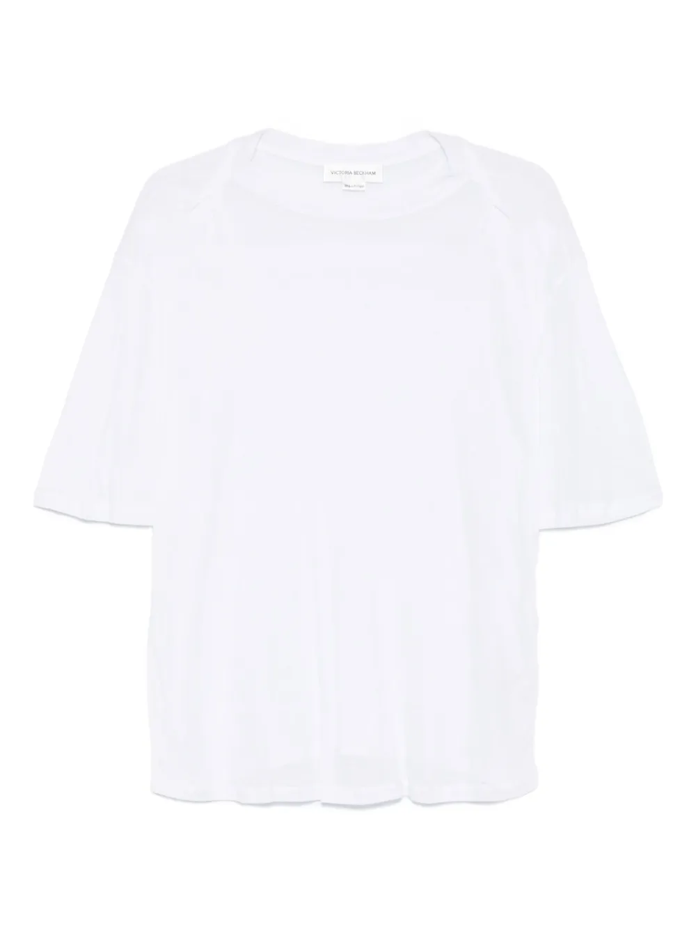 Victoria Beckham drape sleeve T-shirt | White | Image 1