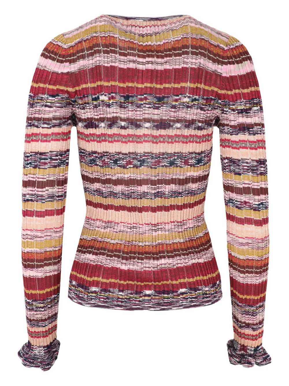 Ulla Johnson Geribbeld gestreept vest Rood