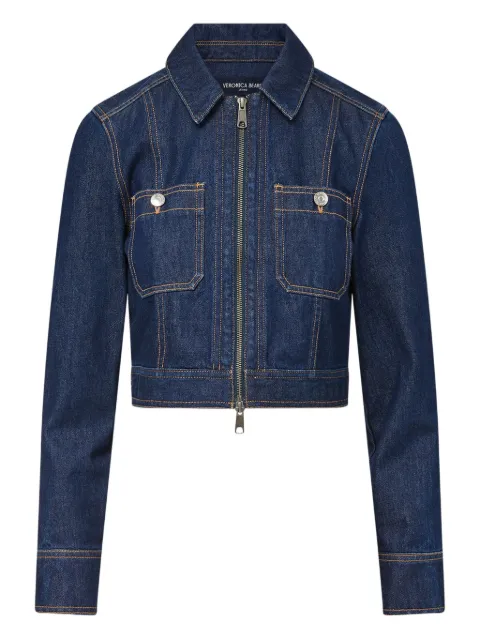 Veronica Beard Patty zip-front denim jacket