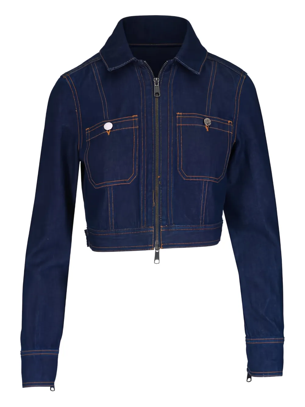 Veronica Beard Patty zip-front denim jacket - Blau