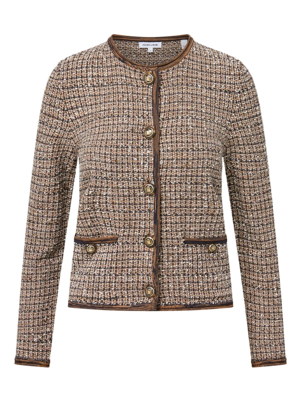Brisa tweed button-front jacket