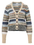 Veronica Beard striped button-closure cardigan - Neutrals