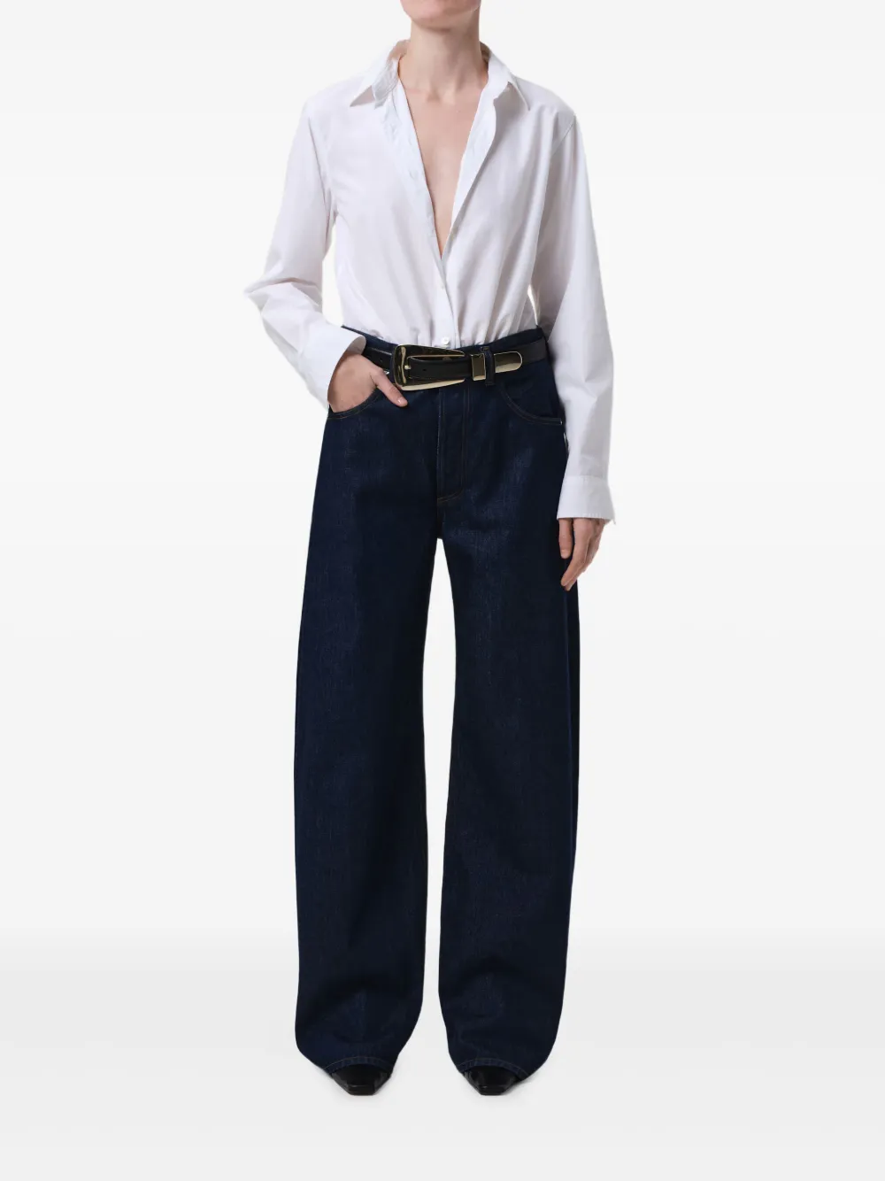 Citizens of Humanity five-pockets wide-leg jeans Blauw