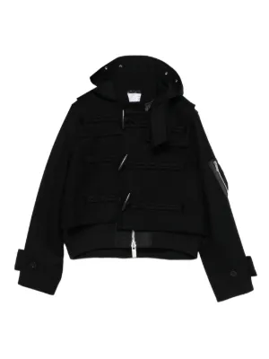 sacai クロップドジャケット 黒　M sacai クロップドジャケット 黒 M