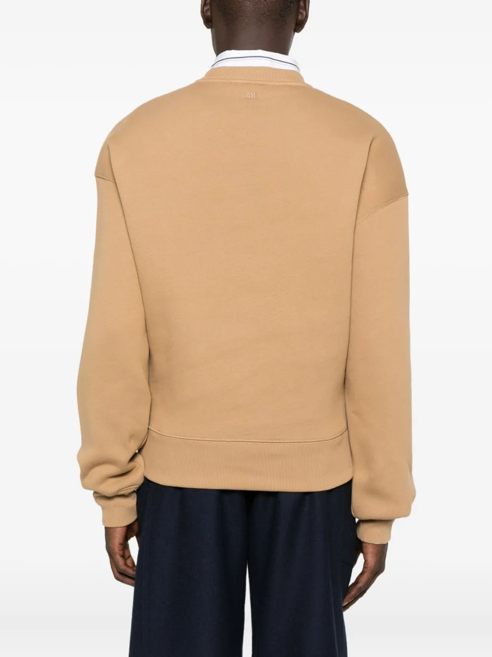 AMI Paris Katoenen sweater met geborduurd hart Beige