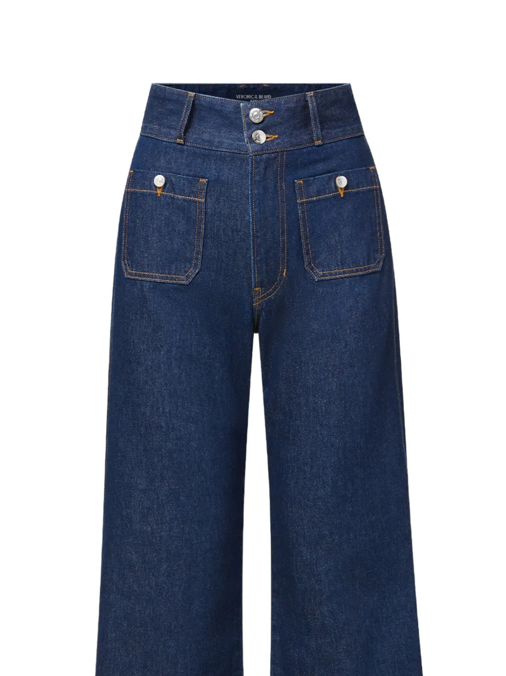 Veronica Beard Taylor high-rise patch-pocket jeans - Blauw