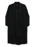 MM6 Maison Margiela fringe-trimmed shirt midi dress - Black