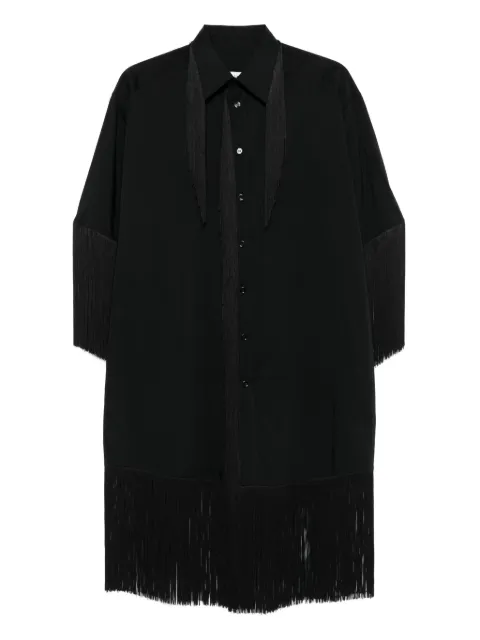 MM6 Maison Margiela fringe-trimmed shirt midi dress