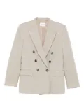 Saint Laurent double-breasted button blazer - Neutrals