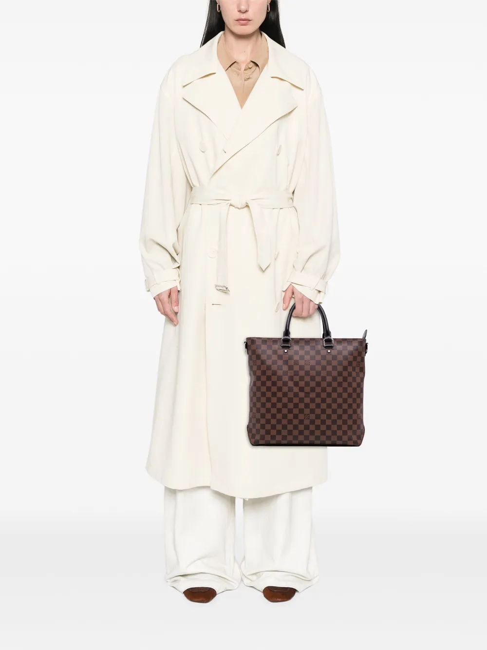 Louis Vuitton Pre-Owned 2015 Damier Ebene Jake Tote satchel | Pre-Owned | Image 2
