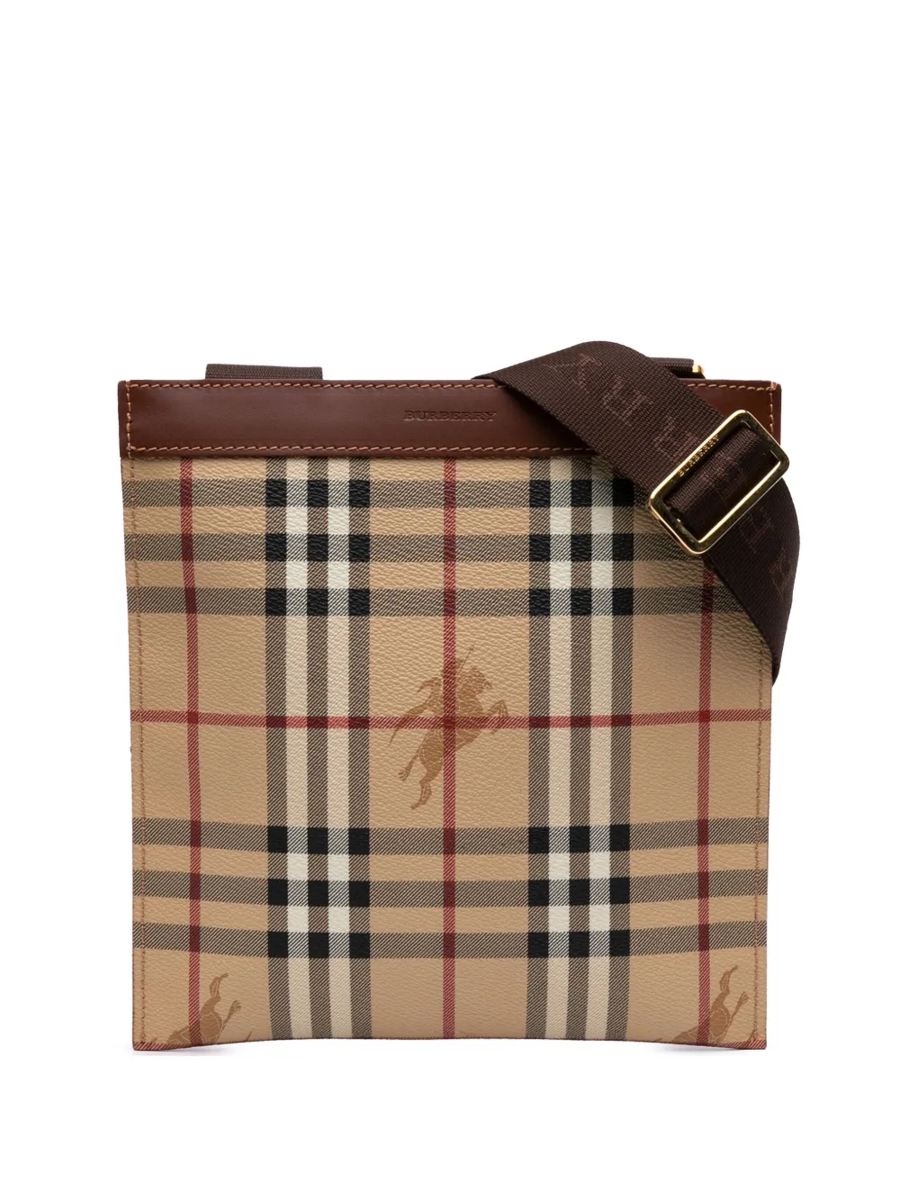 Burberry Pre-Owned 2000-2017 Haymarket Check Coated Canvas crossbody Burberry Pre-Owned 2000-2017 Haymarket Check Coated Canvas crossbody
